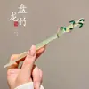 Horquilla de Imitación de Sándalo Antigua Nueva China de Gama Alta Horquilla para Cheongsam Falda de Cara de Caballo Horquilla de Madera Hanfu Cabello Horquilla para el Cabello