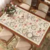Mantel de Mesa de Comedor de Gama Alta Estilo Americano de Lujo Ligero, Impermeable, Resistente al Aceite, Resistente al Calor, Lavable, Mantel para Mesa de Café, Mantel Protector para Mesa de Comedor