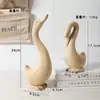 Materiais em Branco de Animais de Madeira, Materiais de Madeira Bruta, Miniaturas Super Fofas para Pintar à Mão DIY, Enfeites de Mesa, Brancos Brancos