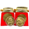 2026 Año del Caballo Dibujo Animado Caballo del Zodiaco Lámina de Oro Imitación Moneda de Oro Delgada de Tres Dimensiones Hazte Rico Inmediatamente Moneda Conmemorativa Regalo de Año Nuevo