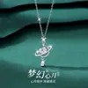 Acessórios de Colar Estrela e Lua Sonhadores para Meninas Luxo Leve Nicho Design de Alto Padrão Senso de Design Outono Novo Estilo Design de Coração Corrente para Clavícula
