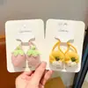 Novo Laço de Cabelo de Lã com Desenho Animado Doce de Morango e Abóbora Coreano Lindo Versátil Laço de Cabelo para Menina Acessórios de Cabelo