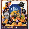 Feliz Halloween Set de Globos de Halloween en Español Suministros para Decoración de Fiestas Amazon Transfronterizo
