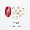 Acessórios de Nail Art Transfronteiriços Arte de Unha Japonesa Liga de Liga Oca Decorações de Unha com Concha Strass para Unhas Estrela de Cinco Pontas Venda por Atacado Natal