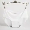 810 Roupa Íntima Feminina de Seda Gelo Sem Marcas Peça Única Respirável Cintura Média Sexy Roupa Íntima Feminina Calcinha Placa de Luz Frontal