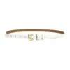 Cinturón Fino de Cuero Marrón Personalizado para Mujer, Accesorio Decorativo para Vestidos, Cinturón Versátil de Moda de Verano para Vestidos, Camisas y Pantalones, Accesorio para Ceñir la Cintura