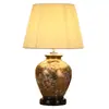 Luminária de Mesa Cerâmica Quarto Luminária de Cabeceira Sala de Estar Estilo Retro Americano Novo Estilo Chinês Europeu Pastoral Quente Criativa Iluminação com Controle Remoto