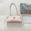 Bolsa de lona con lunares y encaje dulce para mujer, nueva tendencia de moda 2026, bolso de axila de nicho, bolso de mano, bolso de hombro, bolso baguette