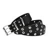 2024 Nova Cintura de Duas Fileiras Punk Feminina Jeans Casual com Cintura Decorativa de Olhos Moda Feminina Ponto