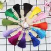 Borla de Abanico de 8 cm Borla Corta Gordita Borla de Seda de Hielo Colgante de Borla Colgante para Bolso Rayón Borla Pequeña Joyería
