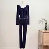"""Curva de Oxigênio""" Tipo Corporal""": Busto Grande, Cintura Curvilínea, Quadris Moldados Top Tomara-que-caia de Liocel + Cardigã + Calça Longa Flare Fábrica de Origem