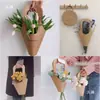 Bolsa de Papel Kraft Coreana 520 Dia dos Namorados Qixi Flores Frescas Plantas Bolsa para Buquê Bolsa Tote Florista Simples Literária
