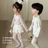Kalabenben25 Nova Roupa de Casa Infantil Primavera & Outono Algodão Modal Roupas de Outono e Calças Compridas Categoria a Conjunto Íntimo