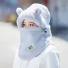 Gorro de Invierno a Prueba de Viento y Frío Cálido tipo Lei Feng para Ciclismo, Suéter para Vehículo Eléctrico, Bufanda de Felpa para el Cuello, Gorro Todo en Uno