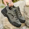 Botas de Caminhada Transfronteiriças, Resistentes ao Desgaste, Antiderrapantes, Sapatos Esportivos para Exterior para Homens, Casuais, Modernos, Quentes, Confortáveis, Respiráveis, Sapatos de Trabalho com Colagem a Frio