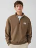 TEMU Comercio Exterior Hip Hop Rap Americano hiphop Calle Half Zip Sudadera con Capucha Calle Simple Cremallera Sudadera con Capucha Cuello Redondo
