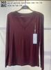 Camisa base Golden Jiaxuan 965 con cuello en V, corte entallado, manga larga interior, para primavera y otoño, de una pieza para mujer