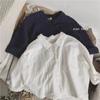 Camisas Casuales Nuevas de Primavera y Otoño para Niños, Holgadas, Estilo Japonés, Chaquetas para Niños y Niñas, Elegantes, Versátiles, Camisas de Algodón Lino para Niños Pequeños, Modernas