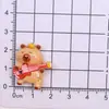Gorra Brillante de Música Capibara Violín Guitarra Accesorios de Resina Pegamento Crema Pasador DIY Imán para Refrigerador Funda para Teléfono Móvil