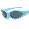 Nuevas gafas de sol Y2K futuristas de ciencia ficción Ojo de halcón para mujer con almohadilla nasal cóncava, gafas de sol de moda en internet para hombre