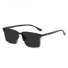 Nuevas Gafas de Sol Minimalistas para Hombre con Montura Cuadrada 9415 Casual Polarizadas de Alta Definición Metal High-End