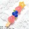 Brinquedo de Comida Simulada Resina Açúcar de Pedra Espetinhos de Frutas Acessórios de Joia DIY Grampo de Cabelo Capa de Celular Material de Decoração para Caixa de Joias