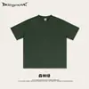 Camiseta de Hombre de Manga Corta de Algodón Puro de Doble Hilo Sencilla de Moda de Marca Primavera y Verano 2025 Talla Grande Holgada Dopamina Camiseta Top Deportivo