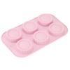 Molde de silicona para pasteles de grado alimenticio, hecho a mano, con 6 agujeros, para hornear, hecho a mano, directo de fábrica