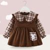 Abrigo para niña, ropa de princesita, delantal estilo occidental, otoño e invierno, ropa para comer para niños, babero impermeable para bebé, anti-suciedad, para arroz