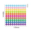 Pegatinas de Colores Vivos con Números Consecutivos del 1 al 100 Autoadhesivas Identificación Numérica 15mm Placa de Cobre Autoadhesivas Etiquetas de Clasificación