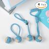 Juguete para la dentición para perros de cuerda de algodón de venta caliente transfronteriza, resistente a las mordeduras, que no se pudre para aliviar el aburrimiento, set de juguetes de nudos de bola para cachorros