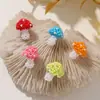 Lindos Cuentos de Hadas Estéreo Paraguas Rojo Hongo Colorido Pendientes DIY Bolsita para Pendientes Cadena para Teléfono Móvil Accesorios Colgantes