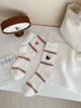 ¡Últimamente a Chao le encanta usarlo! Calcetines apilables estilo universitario TB, calcetines de algodón estilo JK con bordado inglés de cachorro AB para mujer