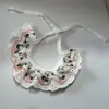 Baberos para mascotas transfronterizos, baberos para gatos, pajaritas, accesorios para perros de encaje rosa champaña, fabricante mayorista de bufandas