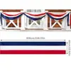 Bandeira em Forma de Leque do Dia da Independência Americana, Faixa Listrada Estrelada com Couplet, Bandeira de Vento, Bandeira de Puxar, Bandeira Decorativa de 4 de Julho