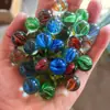 Venta al por mayor de Canicas de Vid Bola de Cristal Tres Flores 16 mm Bola de Vid Cuentas de Vid Canicas Nostálgicas para Yo-Yo Canicas Ojo de Gato