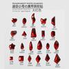 Tendencia de Internet Año Nuevo Tamaño Mini Diamante Rojo Grande Forma Plana Arte de Uñas de Novia Súper Flash Decoración de Uñas de Pedrería