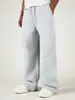 Calça Jogger larga europeia e americana transfronteiriça para outono e inverno com efeito de caimento, calça casual para homens, estilo preguiçoso, alta rua, corte solto, calça longa modeladora