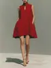Vestido de Linho Sem Mangas Novo de Verão Europeu e Americano Transfronteiriço Estação Independente Europeia e Americana Vendedor Quente da Amazon Fivela de Borboleta