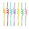 Canudo Espiral Amoroso PVC Cola Macia Acessórios Multicolorido Canudo Espiral Bar Festa Acessórios de Festa Exclusivo Transfronteiriço