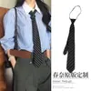 Alta Qualidade! Gravata Listrada Preta e Branca, Estilo Vintage Old Money, Moda Vintage Amarrada à Mão, Acessório de Pescoço Casual para Mulheres