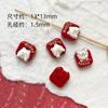 Serie Roja de Navidad y Año Nuevo Conejo Lindo Oso Paixing Cuentas Accesorios de Aleación DIY Cuentas