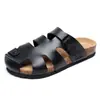 940 Sandalias de Agujeros Nuevas para Mujer Calzado de Exterior Chanclas con Punta Hueca Chanclas Planas a Mitad de Camino Sandalias Perezosas de Playa para Pareja