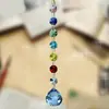 Atrapasol Iluminación de Cristal Colgante de Bola de Cristal Cuentas Octagonales de Colores Colgante de Flor de Cristal DIY Venta Caliente Transfronteriza