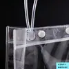 Bolsa de Tote de Plástico Transparente de PVC, Bolsa de Regalo Multifuncional Impermeable Engrosada Personalizada, Bolsa de Empaque con Logo Imprimible