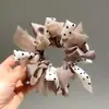 Scrunchie de Renda com Bolinhas Estilo Preguiçoso de Alta Qualidade para Mulheres, Elegante Acessório de Cabelo em Laço para Prender o Cabelo na Parte de Trás da Cabeça