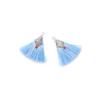 4,5cm Chapéu Geral Boca de Peixe Franja Borla Material Poliéster Franja para Roupa Curta Cor Ventilador Pendurado Decorativo Orelha