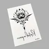 Pegatinas de tatuaje temporales para brazo de flores estilo oscuro en blanco y negro con diseños de mariposa, lobo, tigre, calavera y rosa, impermeables, de larga duración, pegatinas de tatuaje desechables