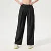 Pantalones Deportivos Sueltos de Alta Gama de Secado Rápido para Mujer Correr Casual Caídos Rectos Pierna Ancha Pantalones de Yoga Cintura Alta Adelgazantes Nuevo Estilo