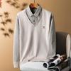 Comercio Exterior Más Vendido Otoño e Invierno Nuevo Bordado Falso Dos Piezas Engrosado Moda Masculina Cuello de Camisa Rayado